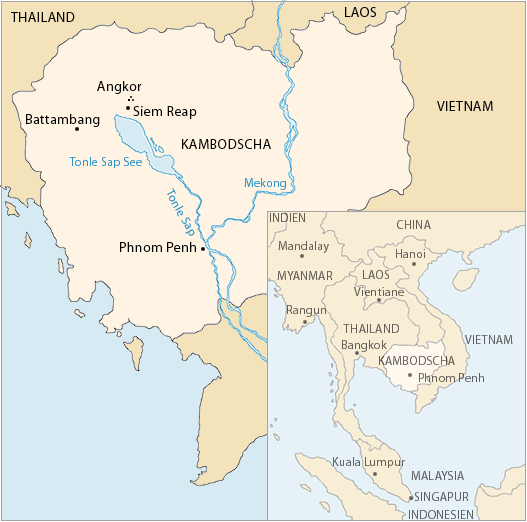 Jahresschluss 2017 Karte Kambodscha Angkor
